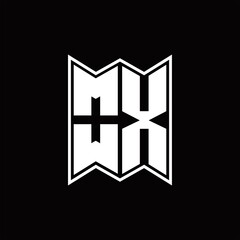 Obraz premium OX Logo monogram with emblem style design template