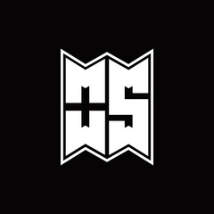 Obraz premium OS Logo monogram with emblem style design template