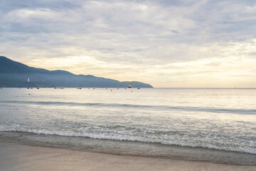 Sunrise on the beach of Da Nang