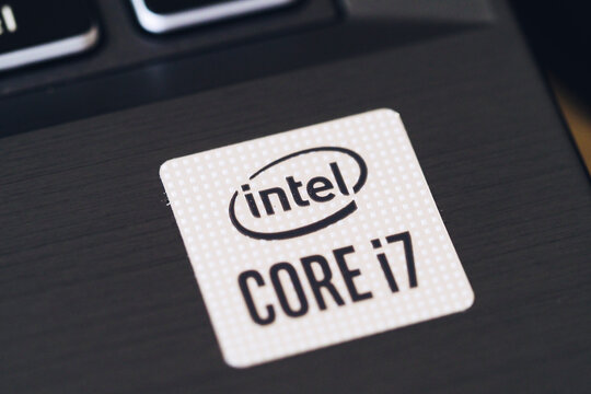 Intel CORE i7 ラップトップシール表記