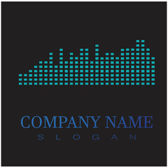 Sound waves vector illustration design template