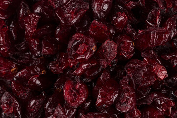 Dried cranberries  on white