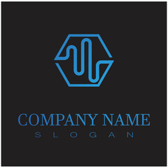 Sound waves vector illustration design template