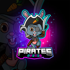 The pirates rabbit esport mascot design