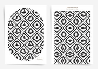 Asian minimalism poster cover set. Japanese waves and lines, abstract geometric wavy posters. Minimal and simple Swiss design layouts for posters, banners, presentation, identity, report, placards.