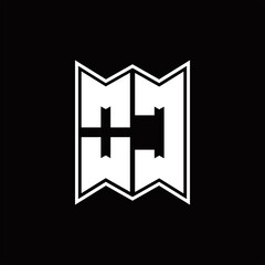 Obraz premium OC Logo monogram with emblem style design template