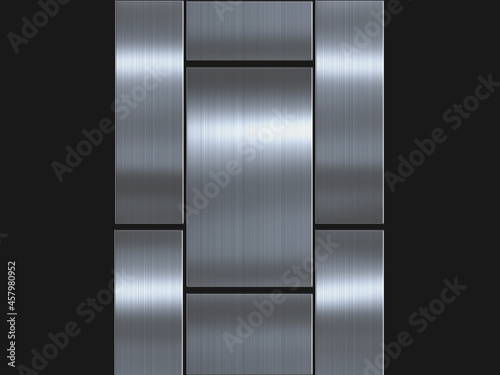 暗い背景に光沢のある金属の時計バンド Aluminium Canvas Print Alumini Chris