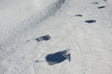 shadows on  snow