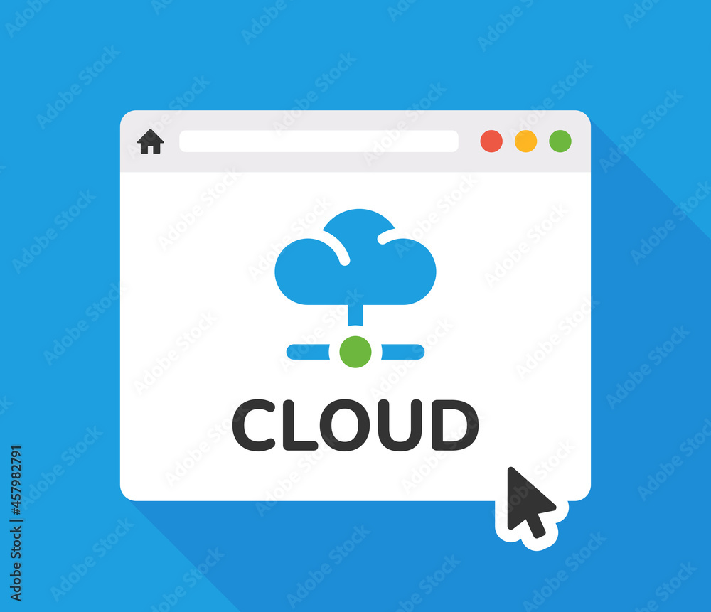 Aufkleber Internet data storage icon. Cloud computing on website icon vector illustration.