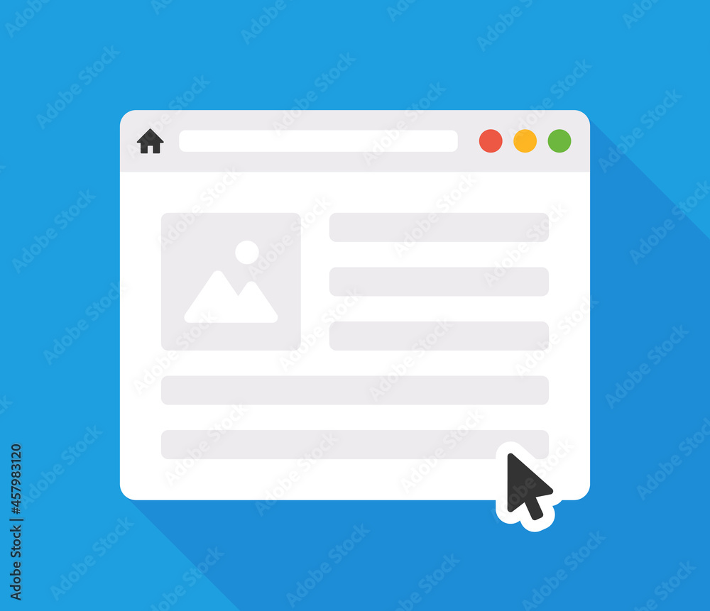 Poster web page icon. wireframe on browser template vector illustration
