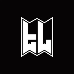 TL Logo monogram with emblem style design template