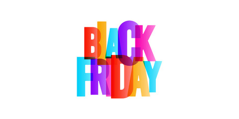 Colorful lettering word black friday