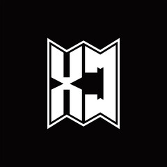 XC Logo monogram with emblem style design template