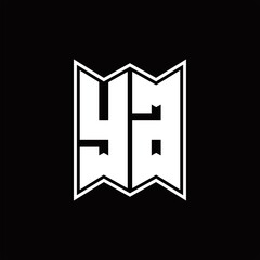 Obraz premium YG Logo monogram with emblem style design template