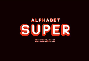 Super white font, rounded alphabet