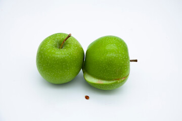 Green sports apple, healthy vitamin source green apple.