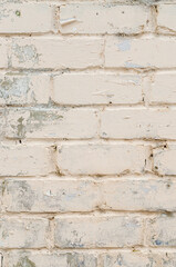 White painted old brick wall texture