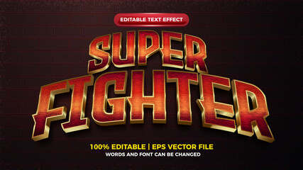 super fighter bold editable text effect