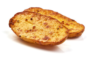 Baked potato, american food, isolated on white background. High resolution image.