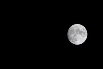 full moon against a black sky background