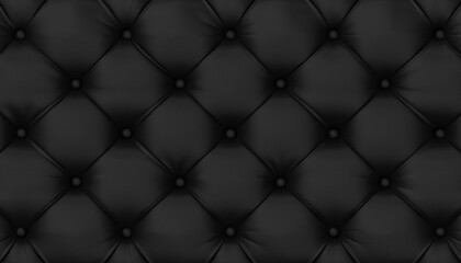tufted black leather background.