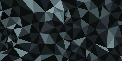 Fototapeta premium Black/grey Background with Triangle Pattern , Vector