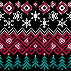 Holidays vector pattern, Christmas seamless pattern, winter pattern with snowflakes