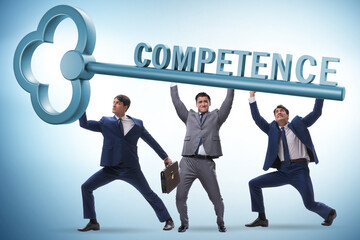 Experience and competence concept with key