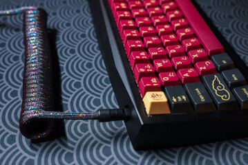 Mechanical keyboard with colorful keycaps