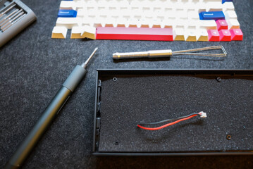 Mechanical keyboard with colorful keycaps