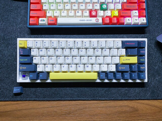 Mechanical keyboard with colorful keycaps