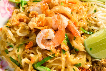 Fresh Shrimp Pad Thai with Chili Lime and Peanuts