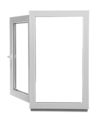 New modern single casement window isolated on white