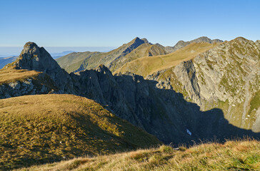 Fototapeta na wymiar Fagaras mountain range in Romania