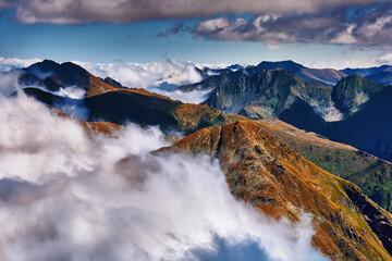 Fagaras mountain range in Romania