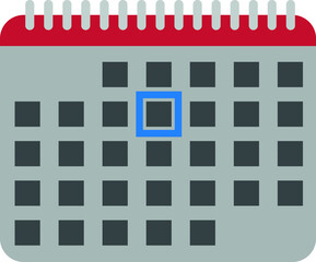 calendar logo. calendar sheet with day mark for web design and applications
