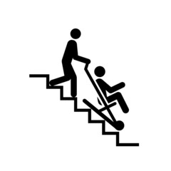 Evacuation Chair Symbol Sign, Vector Illustration, Isolate On White Background Label. EPS10