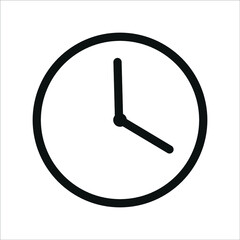 Clock icon in trendy flat style isolated on background. Clock icon page symbol for your web site design Clock icon logo, app, UI. Clock icon Vector illustration