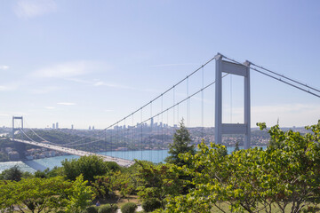 Fatih Sultan Mehmet bridge in Istanbul, Turkey