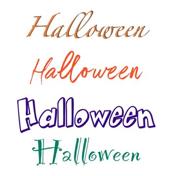 halloween lettering different fonts. Holiday 