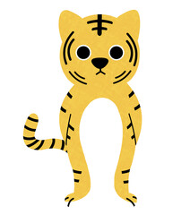 年賀素材　立っている虎　年賀2022