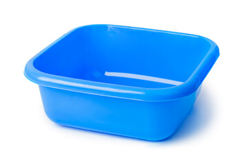 Blue plastic basin