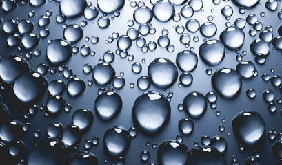 Water drops blue background