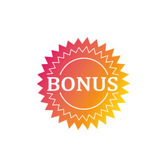 Bonus sign multicolored icon. Vector illustration eps 10