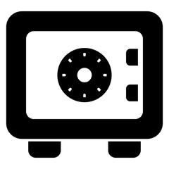 An editable design icon of bank locker