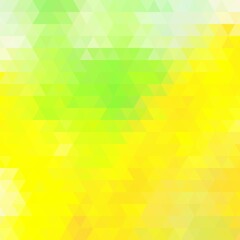 Yellow and green triangles background. Abstract vector pattern. eps 10