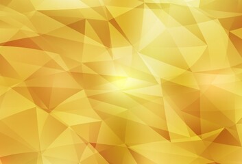 Dark Yellow vector triangle mosaic texture.