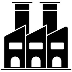 A trendy vector design of factory