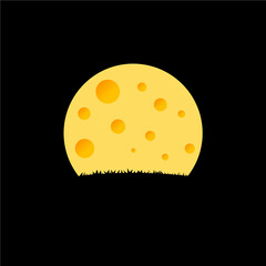 Cheese Moon Logo Inspirations Template. Perfect to use for Background