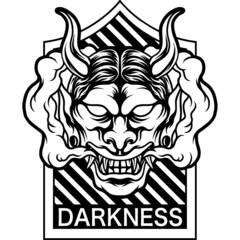 Darkness Oni Mask Silhouette